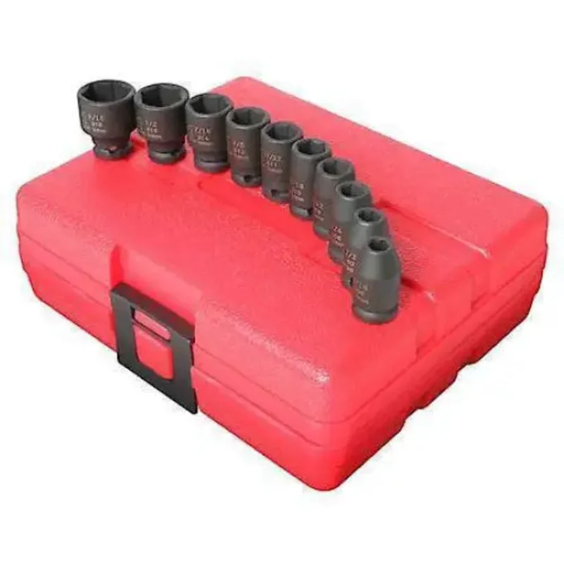 Sunex 1/4 in Dr. Standard 10 Pc. SAE Impact Socket Set