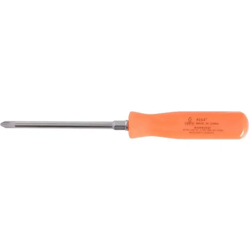 Sunex 1/4 in x 4 in Neon Orange Screwdriver
