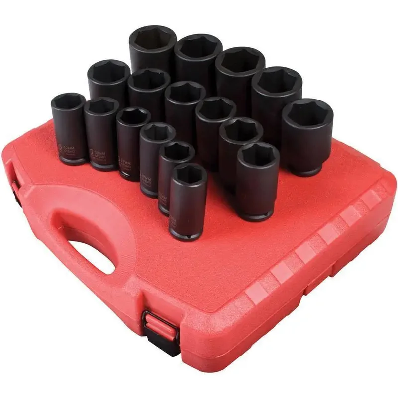 Sunex 3/4 in Dr. 17 Pc. Metric Deep Impact Socket Set