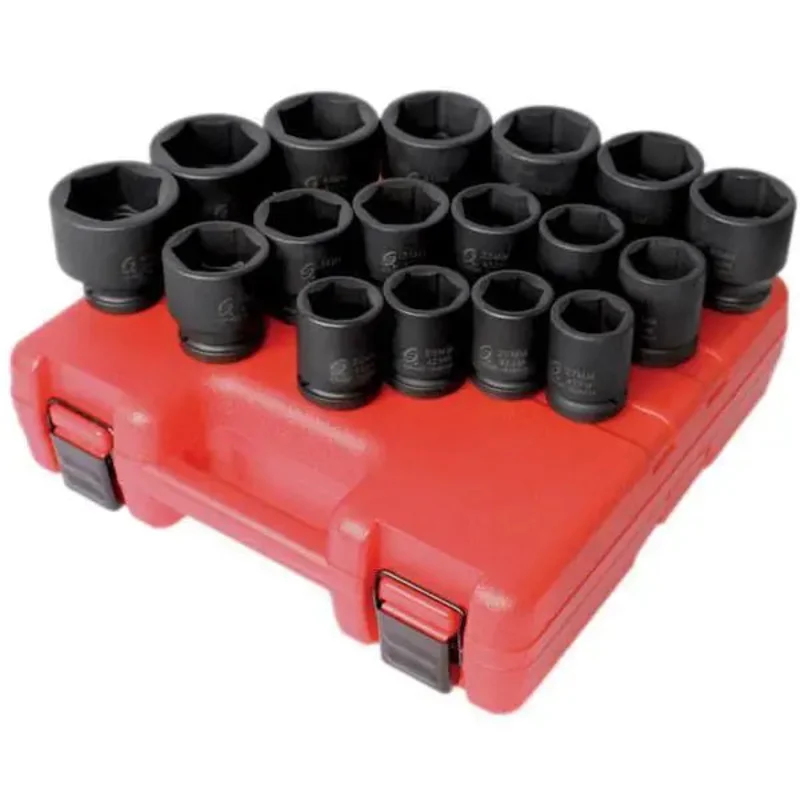 Sunex 3/4 in Dr. 17 Pc. Metric Heavy Duty Impact Socket Set