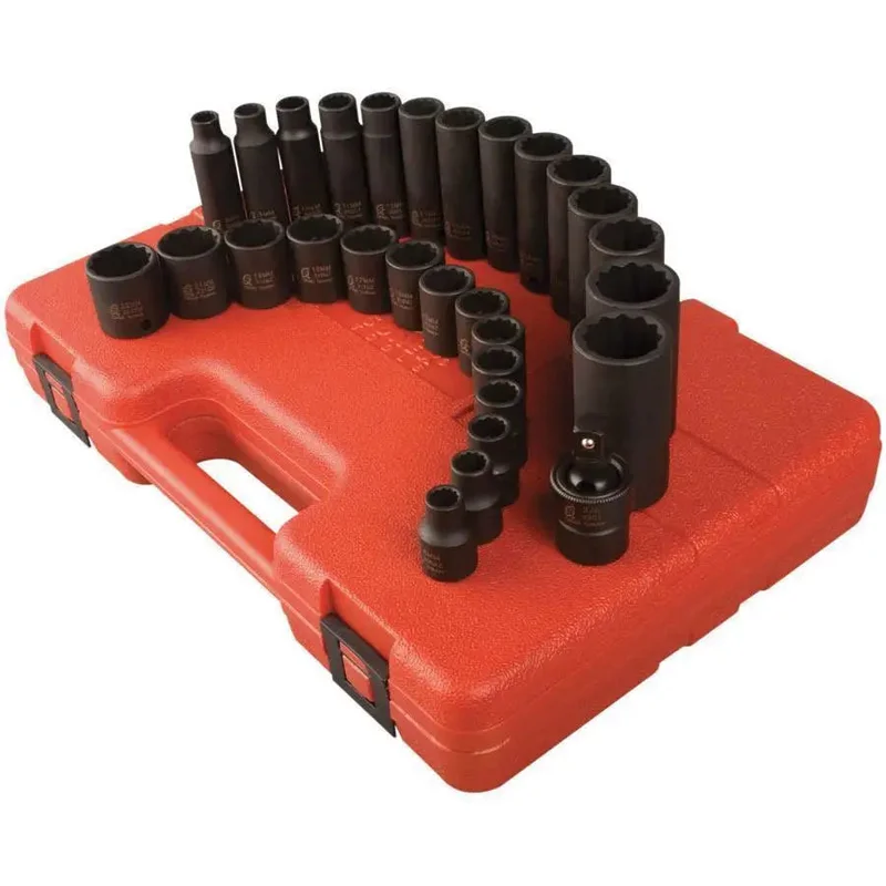Sunex 3/8 in Dr. 12 Pt. 29 Pc. Metric Master Impact Socket Set