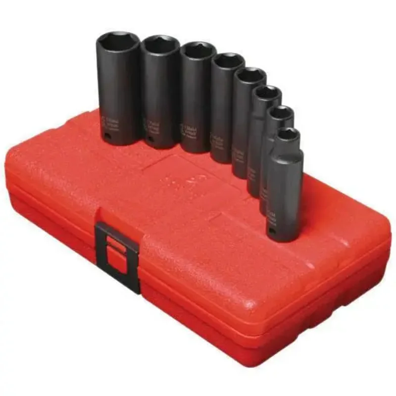 Sunex 3/8 in Dr. 8 Pc. Metric Deep Impact Socket Set