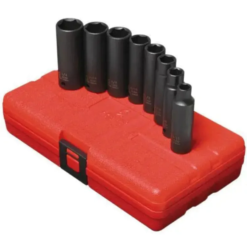 Sunex 3/8 in Dr. 8 Pc. SAE Deep Impact Socket Set
