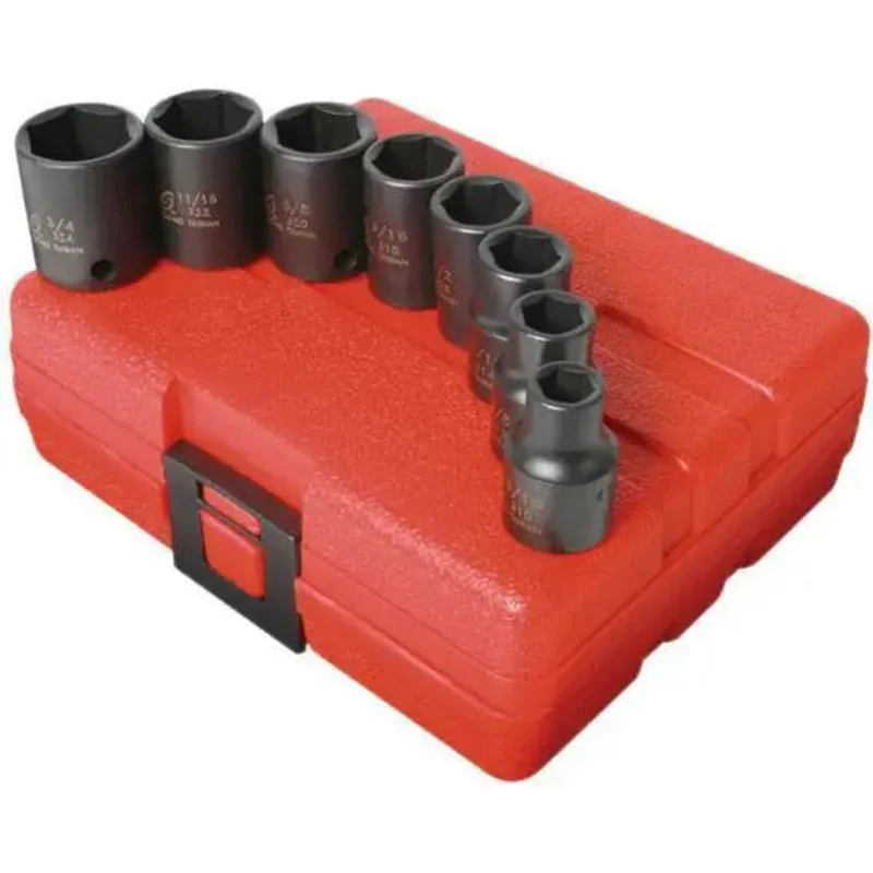 Sunex 3/8 in Dr. 8 Pc. SAE Impact Socket Set