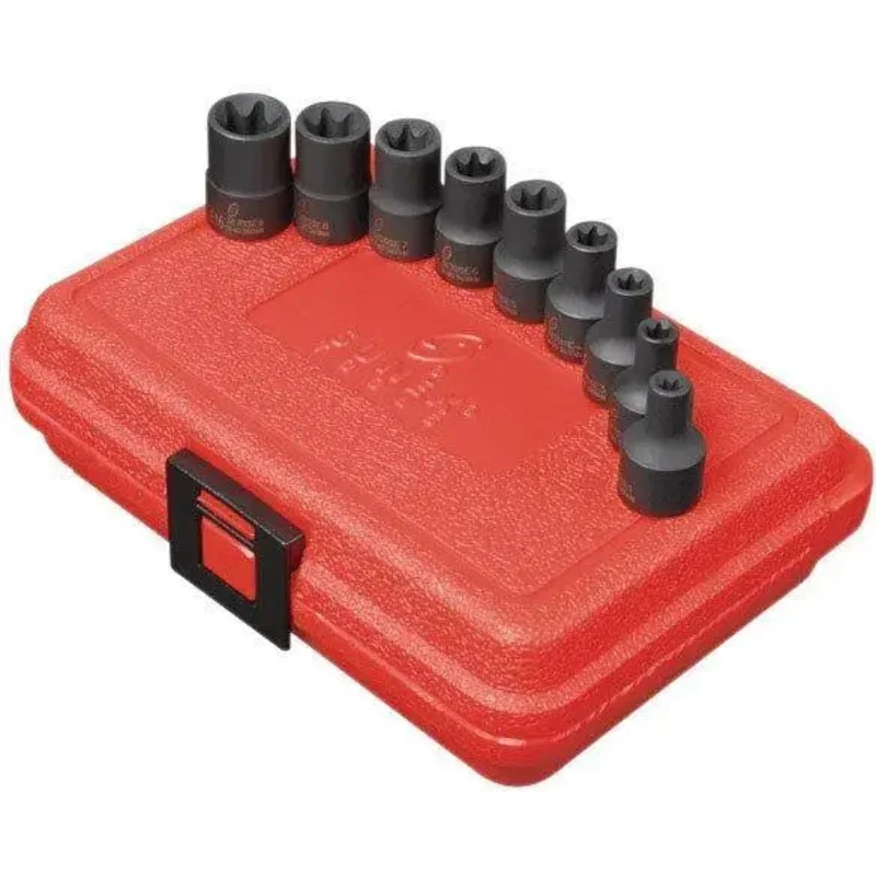 Sunex 3/8 in Dr. 9 Pc. External Star Impact Socket Set