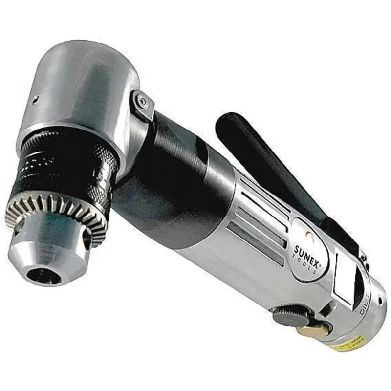 Sunex 3/8 in Reversible Right Angle Air Drill w/Geared Chuck