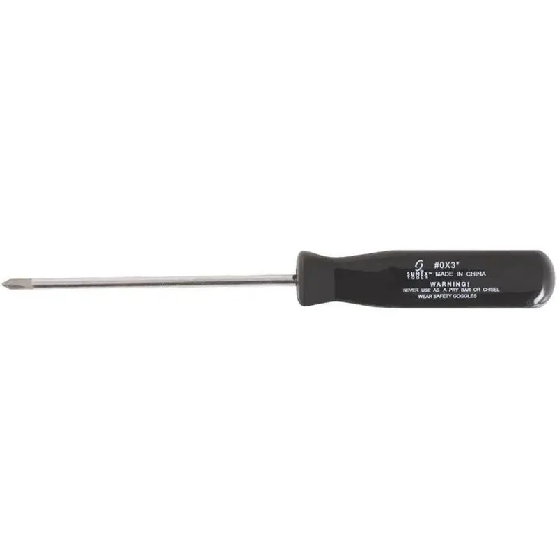 Sunex 3 in x #0 Phillips Screwdriver-Black