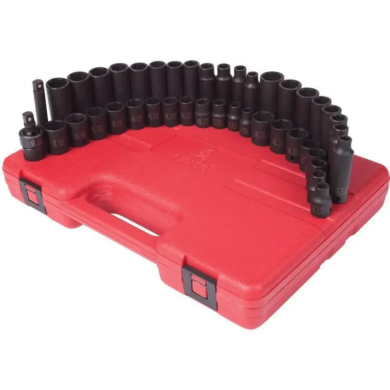 Sunex 42pc 3/8 in Std and Deep Length Master Impact Socket Set