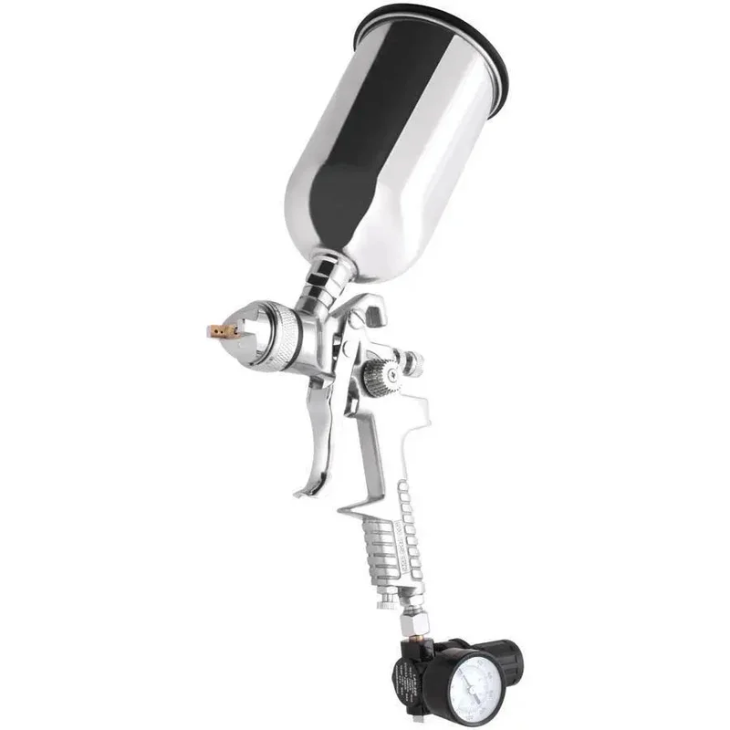 Sunex HVLP Gravity Feed Spray Gun w/1.4 mm Needle, Nozzle, and Cap set