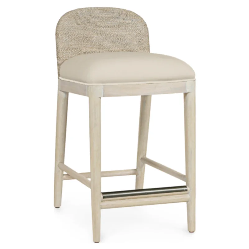 Surrey 24" Counter Stool, Cream White Leather