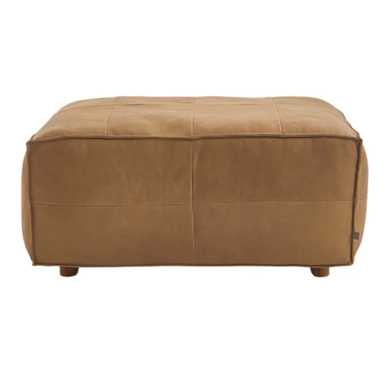Tanbo Ottoman, Alabama Pecan, 32.7"W x 32.7"D X 16.5"H