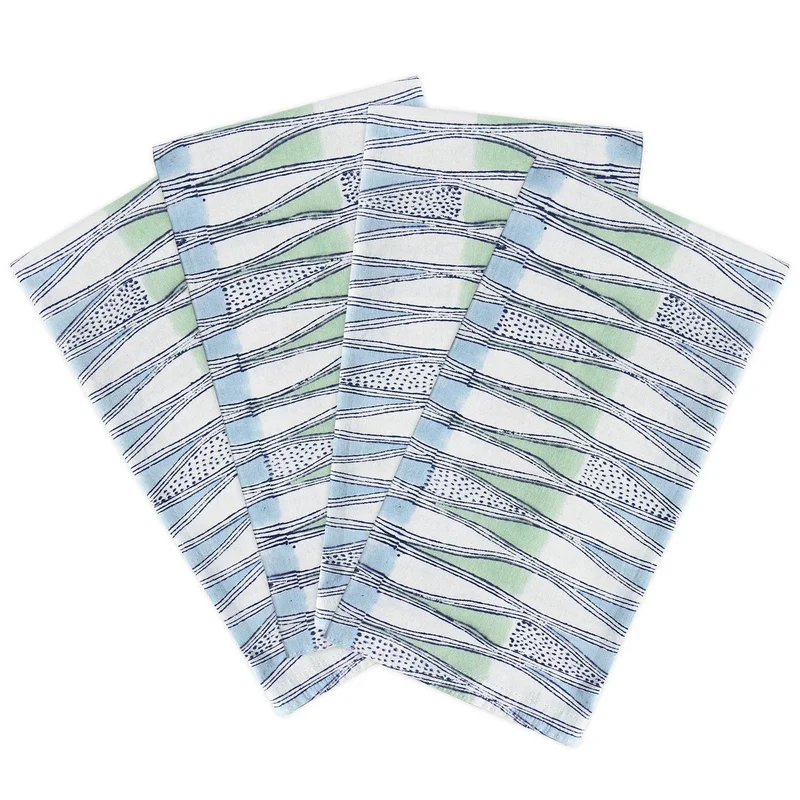 Tangier Fresh Azure Napkins, Pack of 4