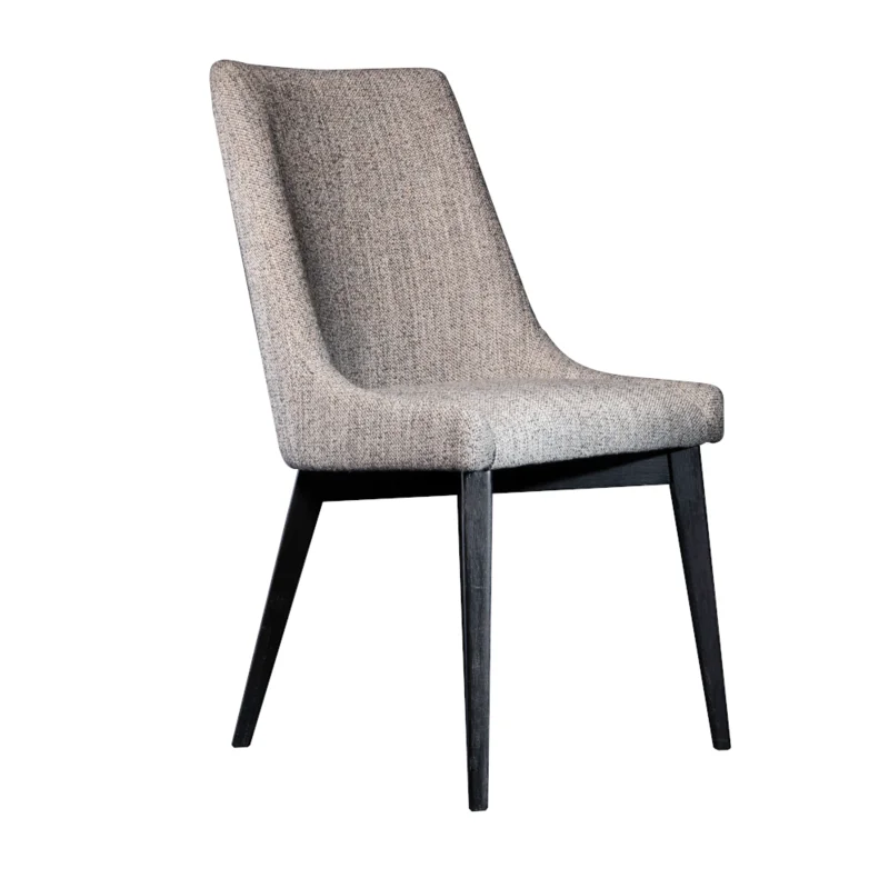 Taylor Dining Chair in Baltic Stone Performance Fabric & Onyx Oak