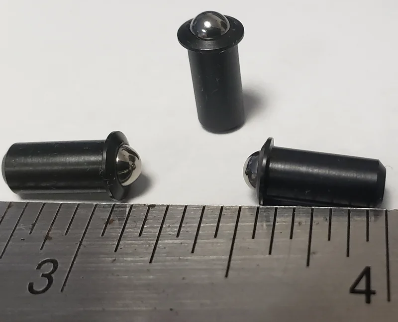 TE-CO Ball spring plunger, SS Ball, Black Steel Hsg, Quantity: 100