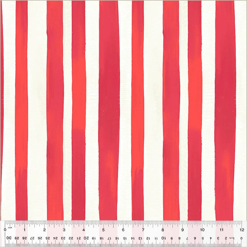 TEACUP: Broad Stripe-Rose (1/4 Yard)