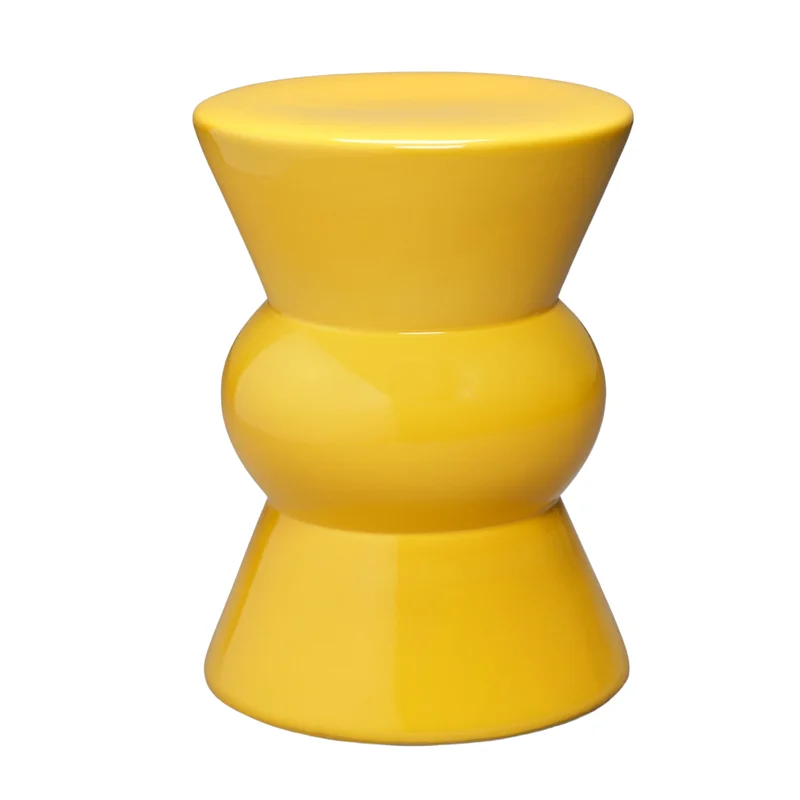 Teagan Outdoor Side Table, Lemon Ceramic
