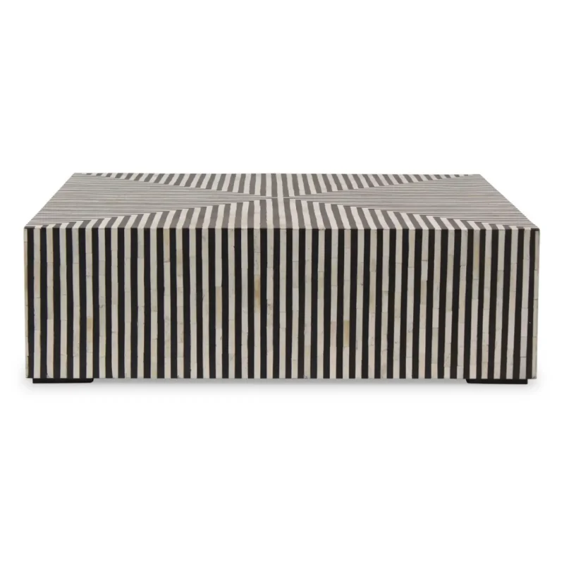 Terning Coffee Table Black and White, 40W X 40D X 12H
