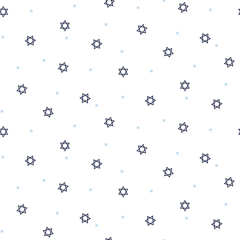 THE GIFT OF LIFE: Mini Star of David-White (1/4 Yard)