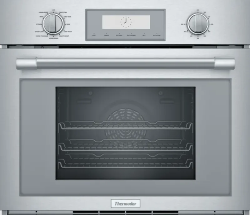 Thermador - 2.8 cu. ft Steam Wall Oven in Stainless - PODS301B Stainless