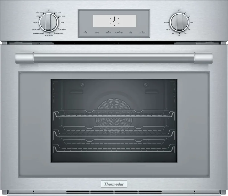 Thermador - 2.8 cu. ft Steam Wall Oven in Stainless - PODS301W Stainless