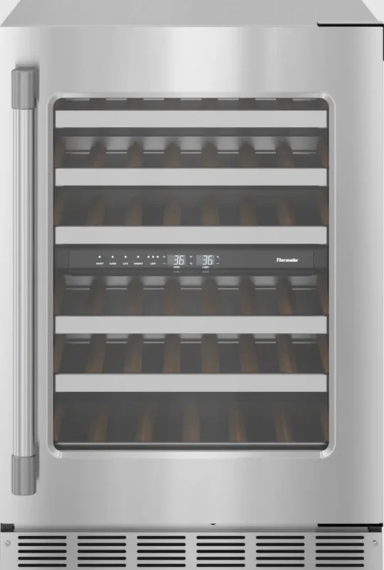 Thermador - 24 Inch 41 Bottles cu. ft Wine Fridge Refrigerator in Stainless - T24UW925RS Stainless