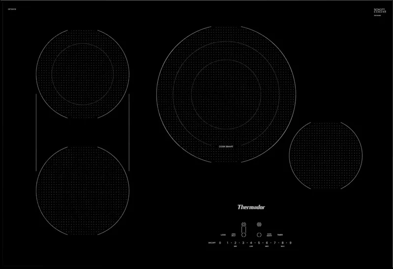 Thermador - 31 Inch Electric Cooktop in Black - CET305YB Black
