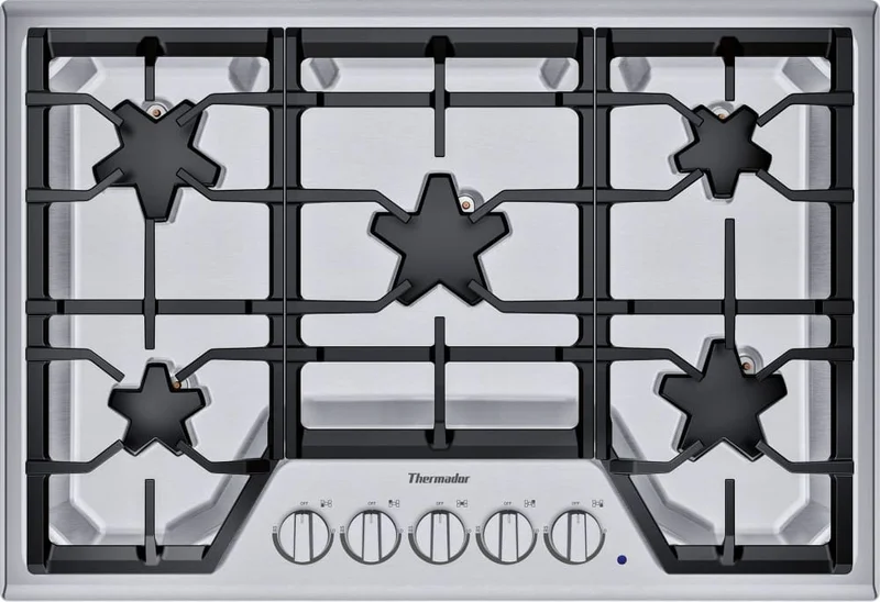 Thermador - 31 inch wide Gas Cooktop in Stainless - SGSX305TS Stainless