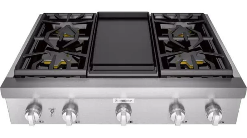 Thermador - 35.9375 inch wide Gas Cooktop in Stainless - PCG364WD Stainless