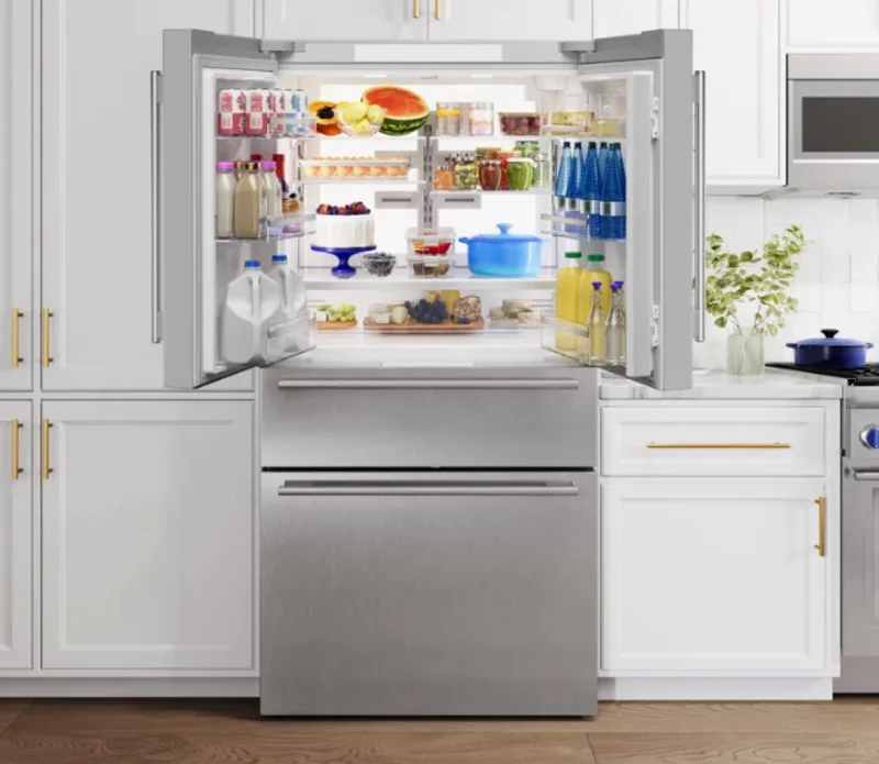 Thermador - 36 Inch 20.4 cu. ft Bottom Mount French Door Refrigerator in Stainless - T36FL810NS Stainless