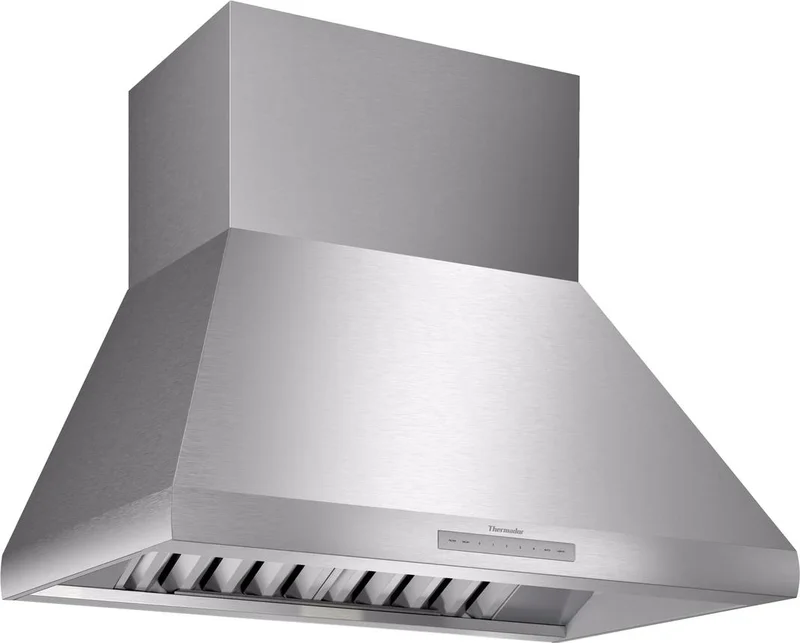 Thermador - 36 Inch Wall Mount and Chimney Range Vent in Stainless - HPCN36WS Stainless
