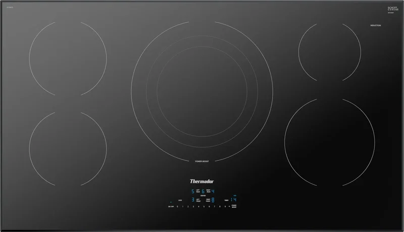 Thermador - 37 Inch Induction Cooktop in Black - CIT365YB Black