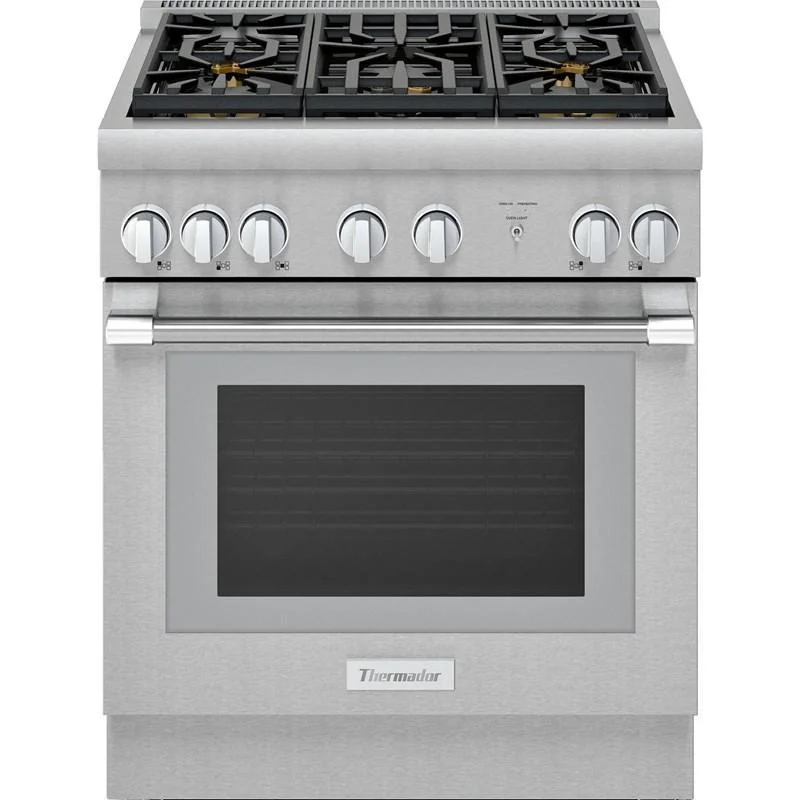 Thermador - 4.6 cu. ft Gas Range in Stainless - PRG305WH Stainless