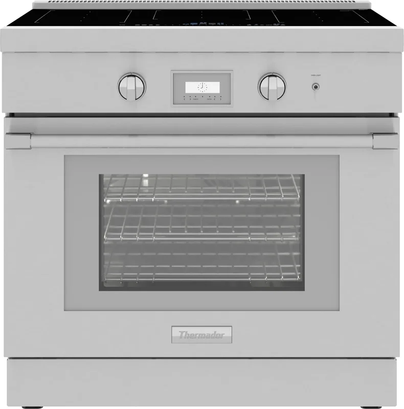 Thermador - 4.9 cu. ft Induction Range in Stainless - PRI36LBHC Stainless