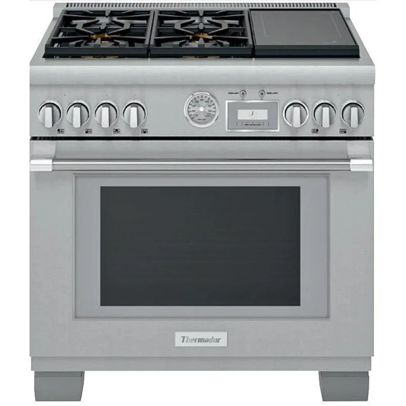Thermador - 5.7 cu. ft Dual Fuel Range in Stainless - PRD364WIGC Stainless