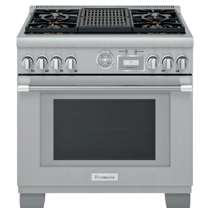Thermador - 5.7 cu. ft Dual Fuel Range in Stainless - PRD364WLGC Stainless
