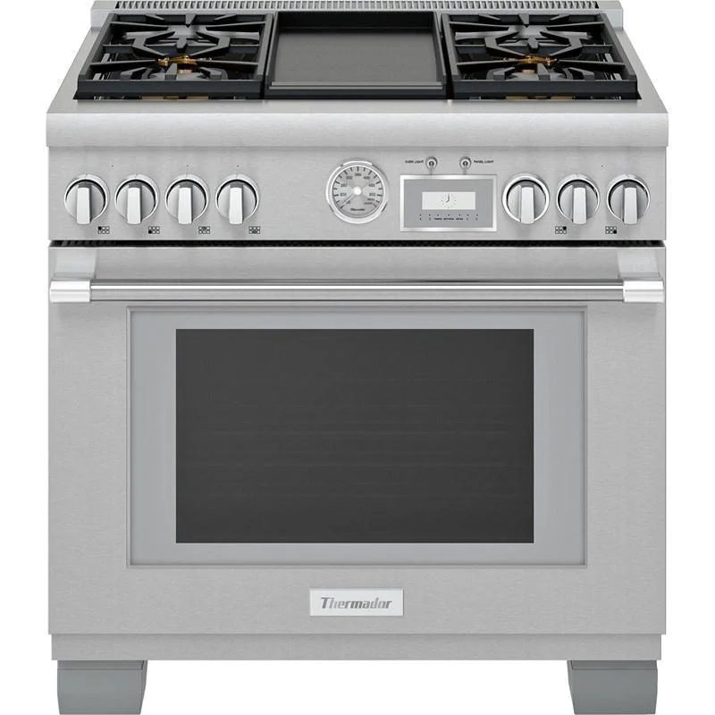 Thermador - 5.7 cu. ft Gas Range in Stainless - PRG364WDG Stainless