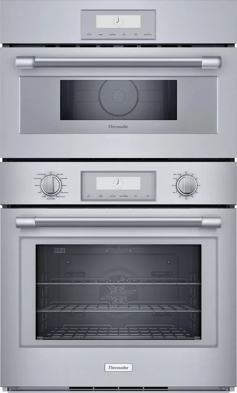 Thermador - 7.1 cu. ft Combination Wall Oven in Stainless (Open Box) - POM301W Stainless (Open Box)