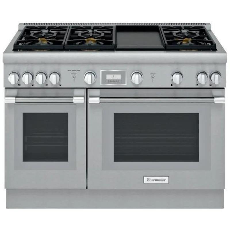 Thermador - 7.1 cu. ft Gas Range in Stainless - PRG486WDH Stainless
