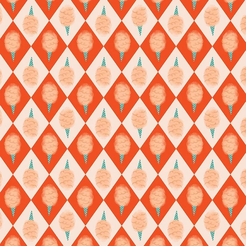 TICKET TO RIDE: Cotton Cand-Lava (1/4 Yard)