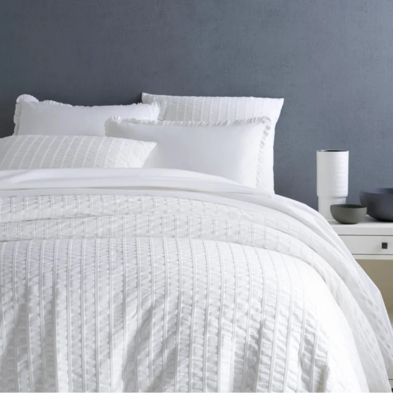 Tidal Duvet Collection, White