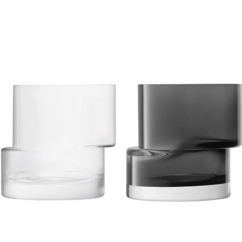 Tiered Vase Small, 5.25"H, 2 Colours Clear