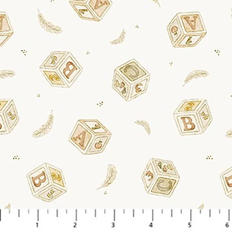 TINY WADDLES: Blocks-Cream (1/4 Yard)