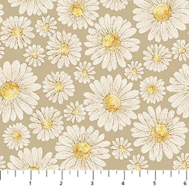 TINY WADDLES: Daisies-Green (1/4 Yard)
