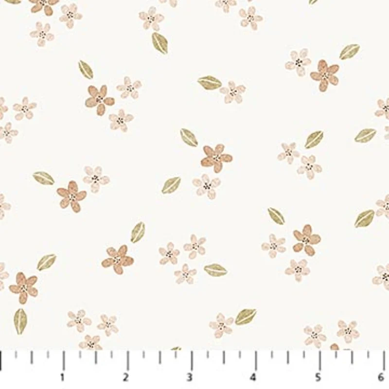 TINY WADDLES: Floral-Cream (1/4 Yard)