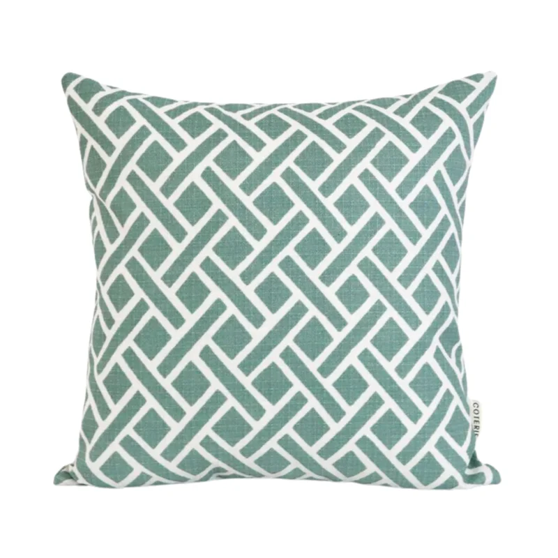 Tisbury Outdoor, Aqua, 18" x 18"