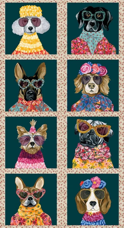 TOP DOGS: Chic Dogs Portrait Panel