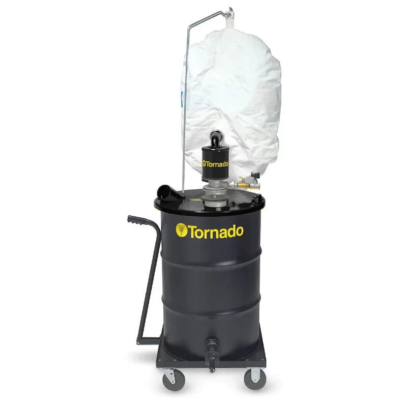Tornado Single Air Jumbo, Shop Vac, 55 Gallon, 15HP Air Compressor Required, Tool Kit Not Included, 4 Year Warranty, 95955