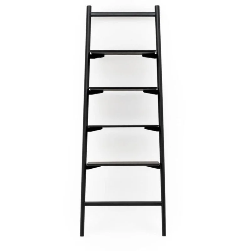Tosta Leaning Shelf, Black, 26.75" W 17.25" D 75.5" H