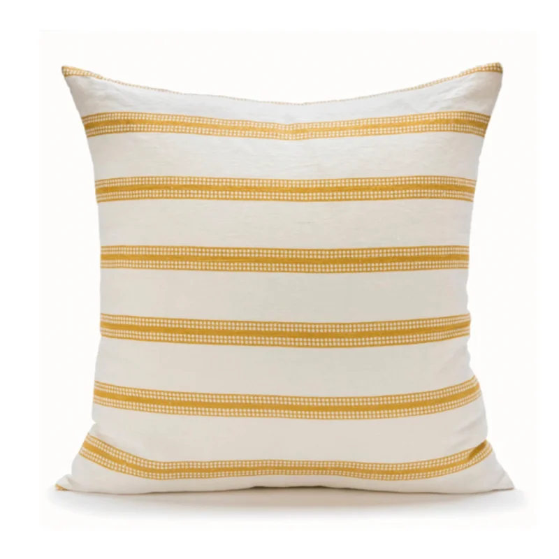 Track Stripe Light - Ochre, 22" x 22"