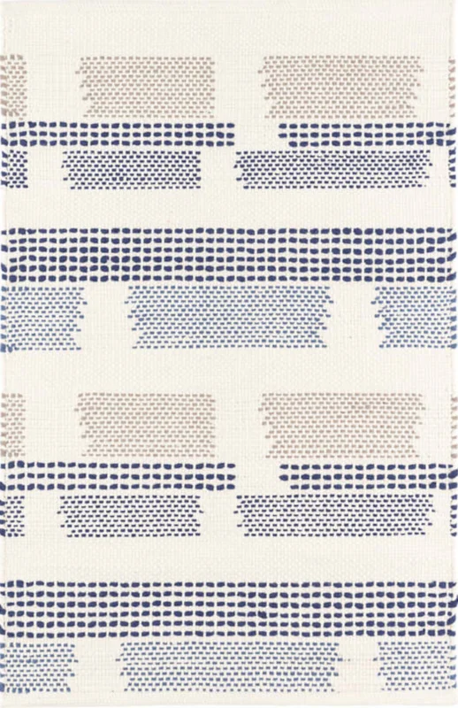 Tread Lightly Woven Cotton Rug, Navy